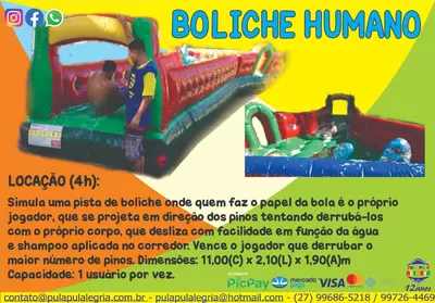 Aluguel de Boliche Humano Inflável