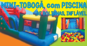 Aluguel de Mini Tobogã com Piscina de Bolinhas Inflável