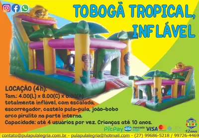 Tobogã Tropical Inflável